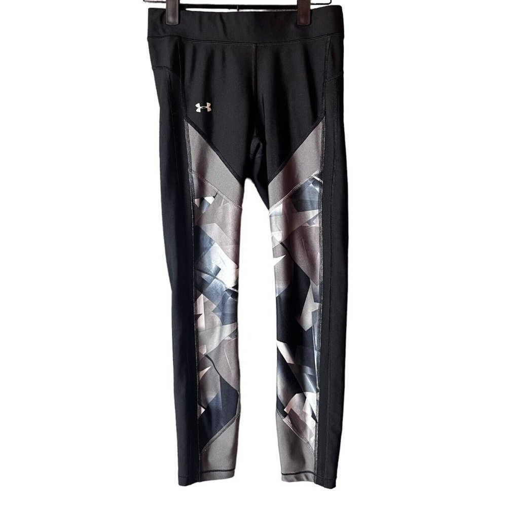 Under Armour Womens Leggings HeatGear Crop Compression Black 1305968-003 SZ SM